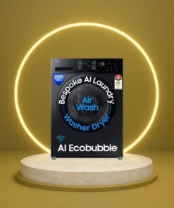 Samsung 12 kg (Wash) / 7 kg (Dry), 5 Star, AI EcoBubble, AI Energy Mode, Air Wash, Super Speed, Hygiene Steam, Wi-Fi, Digital Inverter, Fully-Automatic Front Load Washer Dryer